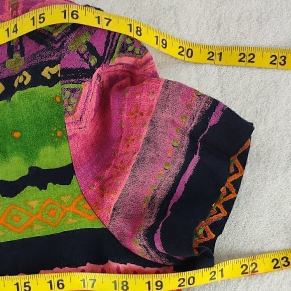 K.C. Spencer Vintage Multi Color Pattern Dress Size 12P - Picture 8 of 10
